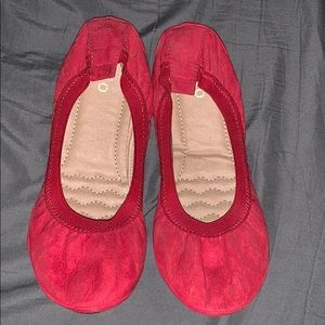Red ballet flats